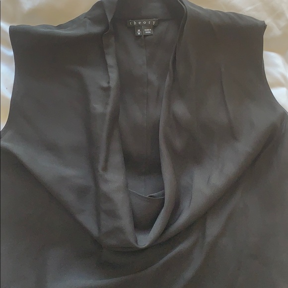 Theory Black draped open front size M - Picture 2 of 5